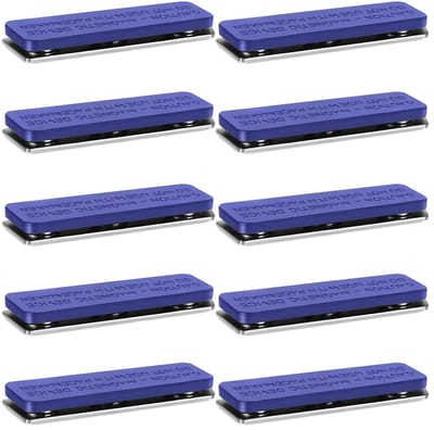 Dailygoods- Naambordje Magnetisch - 10 Stuks - Blauw - PVC/Roestvrij Staal - Geschikt voor Kleding - Eenvoudig te Dragen - Duurzaam - Badge
