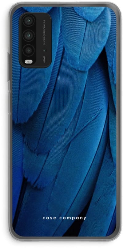 Case Company® - Hoesje geschikt voor Xiaomi Redmi 9T hoesje - Pauw - Soft Cover Telefoonhoesje - Bescherming aan alle Kanten en Schermrand