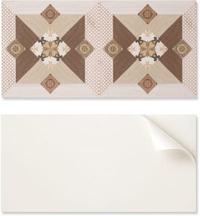Decoratieve vinyl vloerpanelen 100x50 cm met mozaïekpatroon en ornamenten