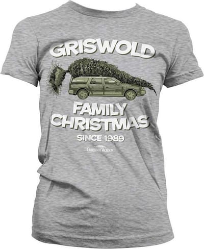 National Lampoon's Christmas Vacation Dames Tshirt -S- Griswold Family Christmas Grijs