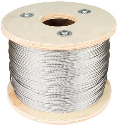 Stalen Kabel - Touw Staal - Zeker en Ophangen - Roestvrij V4A - 15 meter 6mm - Zilverkleurig