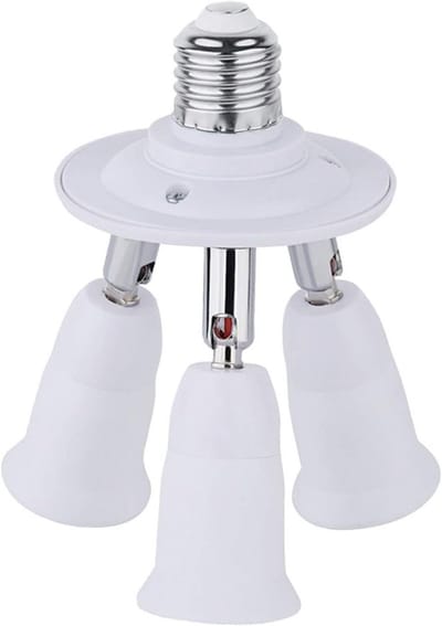 Verstelbare Drievoudige E27-fitting voor LED-lampen - 360 graden Draaibare Lampadapter