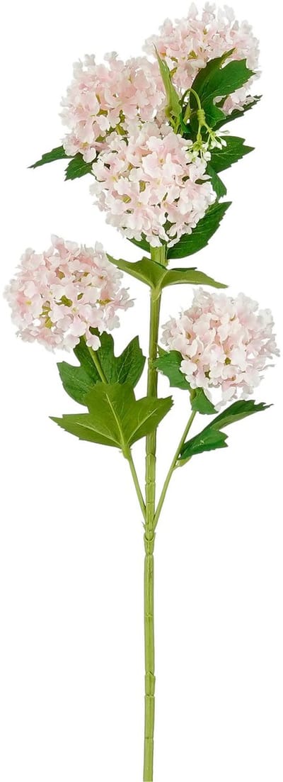 Mica Decorations Kunstbloem Viburnum Floristic - H77 cm - roze - kunststof - stelen kunstbloemen - boeket - roze bloemetjes