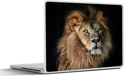 Laptop sticker - 14 inch - Leeuwen - Profiel - Zwart - 32x5x23x5cm - Laptopstickers - Laptop skin - Cover