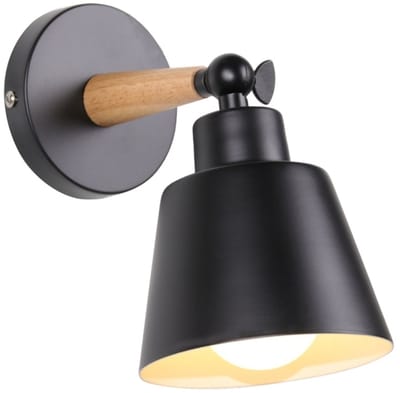 Wandlamp Slaapkamer Moderne Binnenwandlamp Verstelbare Wandverlichting voor Woonkamer Gang Hal Zwart
