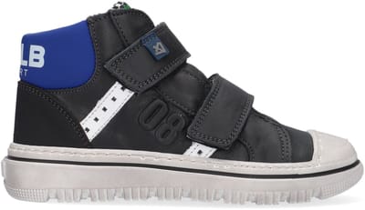 Develab 41927 Hoge sneakers - Leren Sneaker - Jongens - Zwart - Maat 23