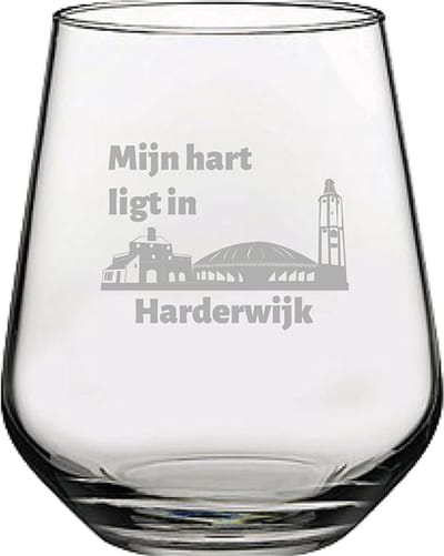Gegraveerde Drinkglas 42,5cl Harderwijk