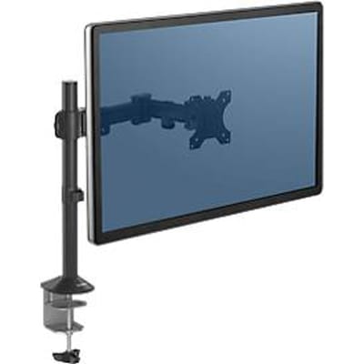 Fellowes Reflex enkele monitorarm, tot 32" breedte, VESA, 360° draaibaar, 180° zwenkbaar, 45° kantelbaar, in hoogte verstelbaar, zwart