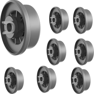 Set van 8 zwenkwielen voor Bosch / Siemens voor vaatwassers voor onderrek