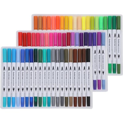 Schilderen Waterverf Markers Diverse Kleuren Zachte Fijne Liner Punt Dubbele Kwast Kunstbenodigdheden(STBG-60 red