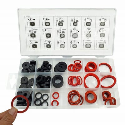Oneay 141-delige set met platte ringen, afdichtingsringen, O-ringen en hydraulische afdichtingssets, inclusief rubberen pakkingen in diverse maten, geschikt voor kranen.