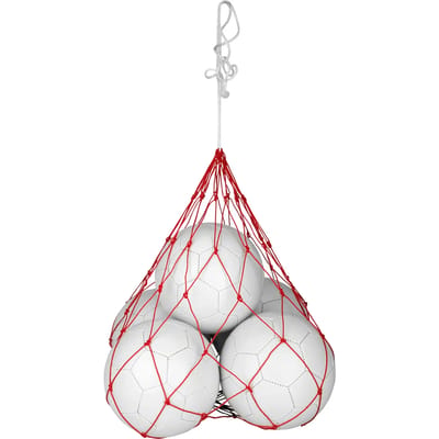 Ballennet voor 5 ballen - Rood/Wit