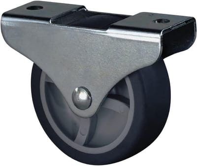 Zwenkwiel 38x18 mm met TPE loopvlak voor zachte ondergronden - Zwenkrol Grijs