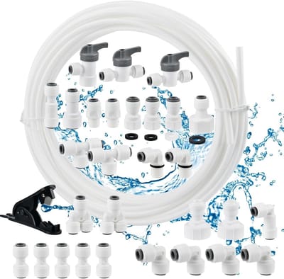Universele Wateraansluiting Set van 10 m voor Side by Side Koelkasten en Osmose Systemen - Slang voor Drinkwater en Koelkastverbinding 6.35 mm