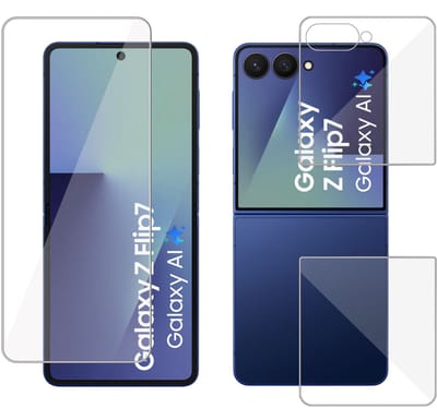 TechNow Screenprotector geschikt voor Samsung Galaxy Z Flip 7 Screenprotector - Rounded - Proteqt+