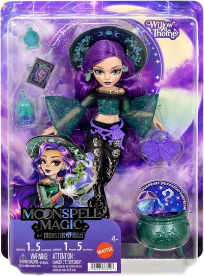Moonspell Magic van Monster High - Willow Thorne modepop - Nature Witch met accessoires