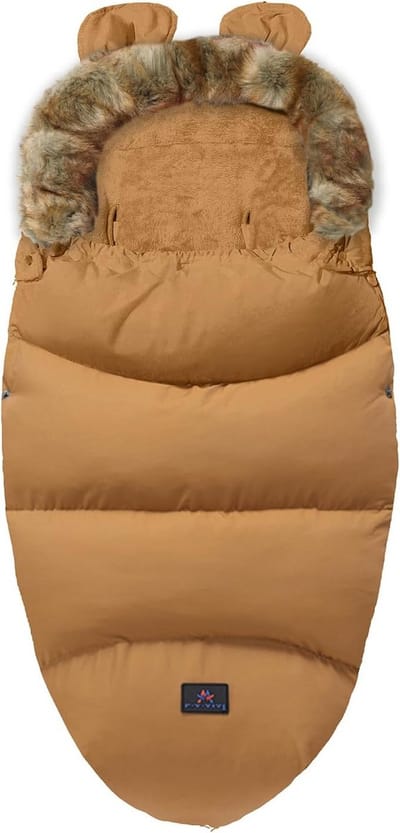 Universele Baby Bunting Voetenzak voor Kinderwagens - Winddicht en Thermo Fleece, Geschikt voor Baby's van 0-3 Jaar, Bruin
