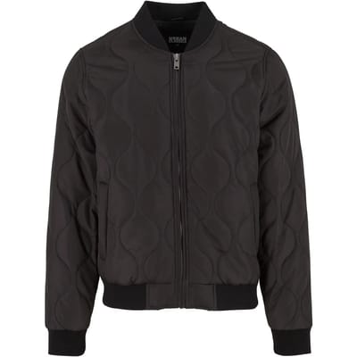 Urban Classics - Onion Quilted Bomber jacket - S - Zwart