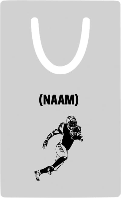 Hacebo® - american football met je eigen naam metalen boekenlegger - sport liefhebbers - NFL - verjaardag - verjaardagscadeau - mensen die houden van american football - cadeau - kado - geschenk Bladwijzer boekenleggers - 7.6 cm x 5cm