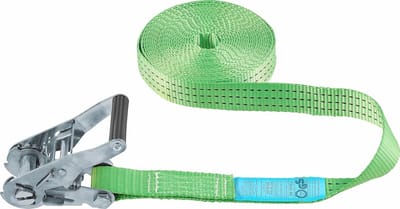 Sjorband 8 m x 38 mm - 3000 kg maximale belastbaarheid - Polyester ladingbeveiliging met spanratel