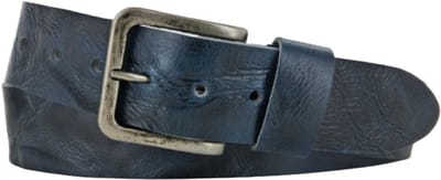 Leren Dames Riem | Kleur: Navy | Buffellederen Dames Riem | 4,5cm breed | Riemmaat: 85 (totale lengte: 100cm) | 100% echt leer | Nikkelvrije gesp