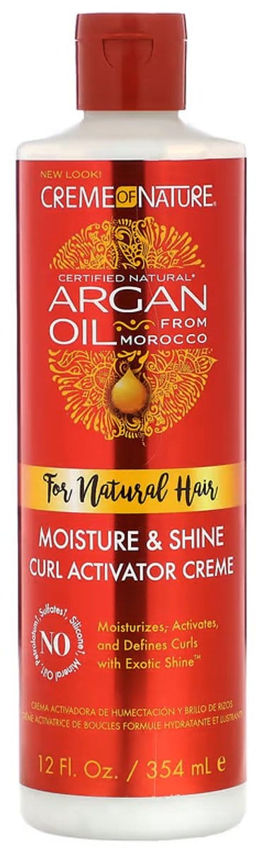 Creme Of Nature Argan Oil For Natural Hair Moisture & Shine Curl Activator Creme 354ml