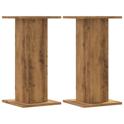 vidaXL - Plantenstandaards - 2 - st - 30x30x60 - cm - hout - artisanaal - eiken
