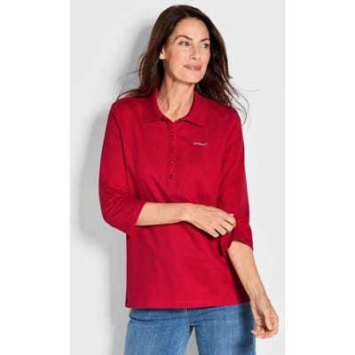 Poloshirt van eersteklas piquéstof - rood - Gr. 38 van Goldner Fashion