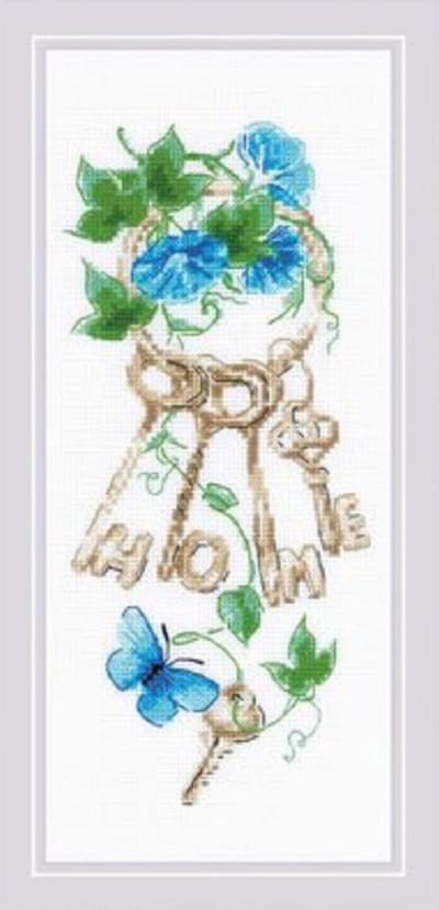 borduurpakket nieuw huis - keys to home