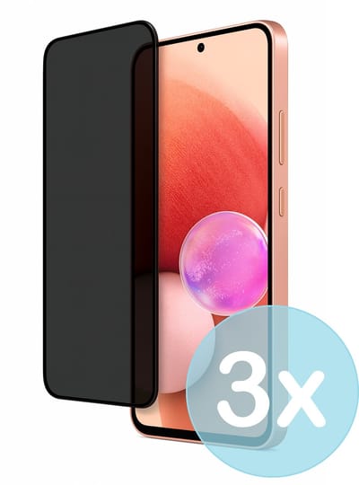 Privacy Screenprotector Geschikt voor Samsung Galaxy A13 4G – Anti-Gluren – Krasbestendig Gehard Glas 9H – Volledige Dekking – 3-Pack – FuturiQ