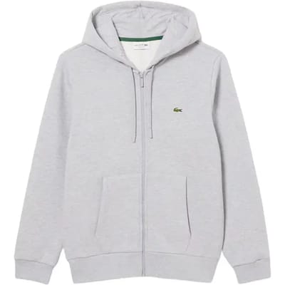 Lacoste heren hoodie sweatsvest - lichtgrijs melange