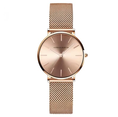 Hannah Martin Elegante Horloge | Rose Goudkleurig | Rose Wijzerplaat | Borasi | Dames Horloges | Vrouwen Horloges | Best Verkochte Horloges | Leuke Cadeau | Cadeau Voor Haar |