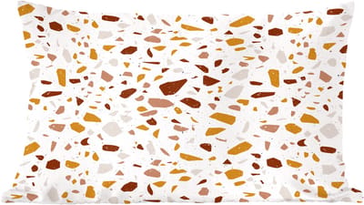 Sierkussens - Kussentjes Woonkamer - 60x40 cm - Terrazzo - Patroon - Wit - Urban