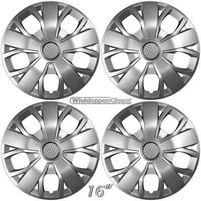 Wieldoppen set 16" passend voor TOYOTA PROACE zilver + chroom ring. Set a 4 stuks (0420)