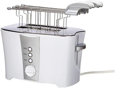SNJY® Broodrooster met Tostiklemmen - Tosti Apparaat - Toaster - 7 Braadniveaus - 600W - Zilver