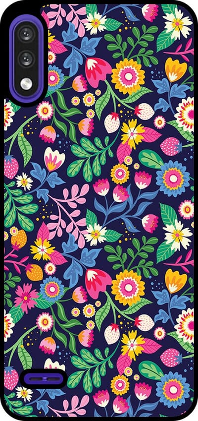 Smartphonica Telefoonhoesje Geschikt voor LG K22 met bloemen opdruk - TPU backcover case flower design geschikt voor LG K22