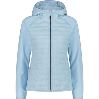 CMP Hoodie Hybrid - Cristall blue mel. - Maat Damen_EU 36