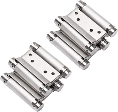 Veerscharnieren Set - Zelfsluitende Scharnieren - Deuren Sluiten - Bidirectioneel Verstelbaar - 4 Stuks - Zilver