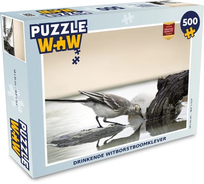 Puzzel Vogel - Steen - Water - Drinken - Legpuzzel - Puzzel 500 stukjes