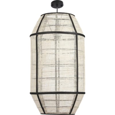 Mica Decorations Pella Hanglamp - H58 x Ø33 cm - Linnen - Off-white