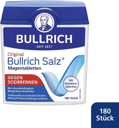 Original Bullrich Salz Magentabletten gegen Sodbrennen, 180 St. Tabletten