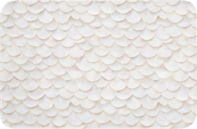 WC mat 60x40 cm - Antislip - Schubben - Wit - Elegant - Toiletmat - Vloermat - Douchemat - Toilet tapijt - Toiletmatten