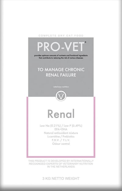 Pro-Vet Renal dieetvoeding 3 kg - Kat