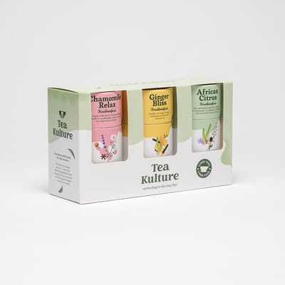 Tea Kulture Kruidenkracht Geschenkset - 3x50g Losse Thee - Kamille, Gember, Citroengras