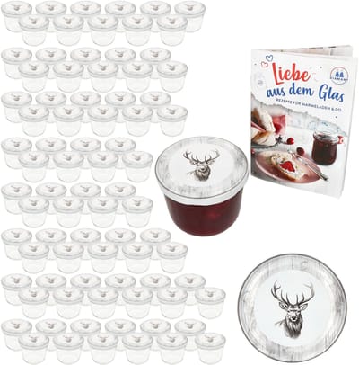 Set van 100 bekers 230 ml To 82 Alois Hirsch deksel incl. receptenboekje