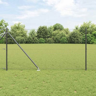 vidaXL - gelast - draadhek - met - grondpennen - 50 - x - 1 - m - PVC-gecoate - Staal - Mesh