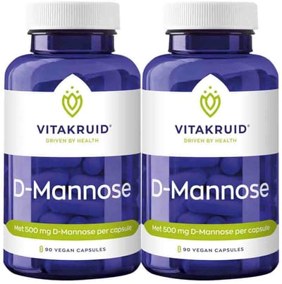Vitakruid D-Mannose 500 - 2 x 90 vegancapsules - Voordeelverpakking