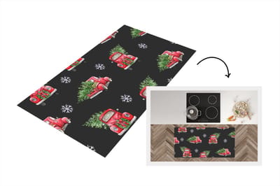 Keukenloper - Loper keuken - Kerstboom - Auto - Patronen - 120x60 cm - Keukenloper vinyl