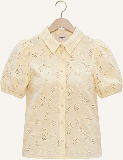 Freebird Wv-flower-embro-26-1 Dames - Jurken - Creme - Maat S