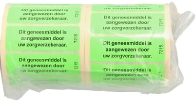 Spruyt Hillen Sticker geneesmiddel aangewezen zorgverzkereraar 1000 Stuks
